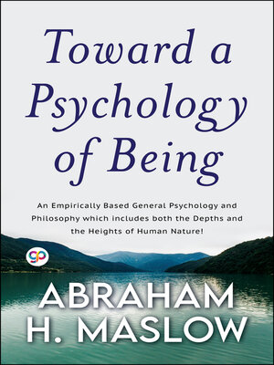cover image of Toward a Psychology of Being
